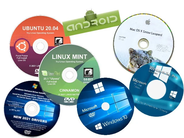 CDs con sistemas operativos originales